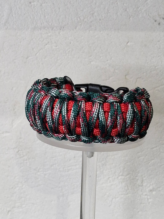 Bracelet Paracorde Biker – DOUBLE KNOT RED CAMO